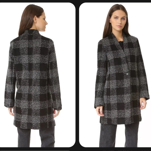 Club Monaco Japhia Wool Plaid Coat - Picture 3 of 7